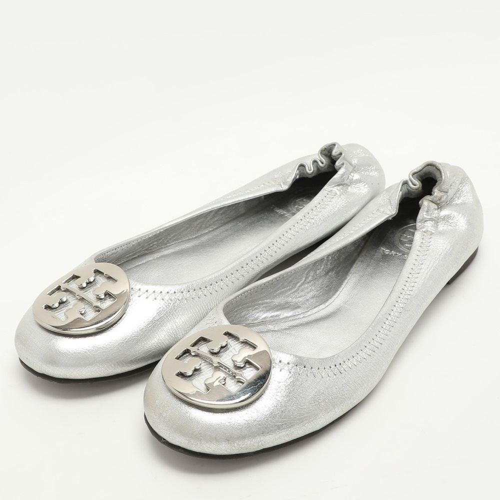 Tory Burch Silver Metallic Ballet Flats Size 6W